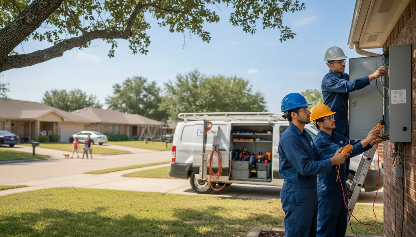 Certified electrician providing emergency electrical services in Grapevine, AR